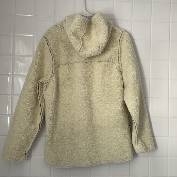 Koolaburra by UGG, color khaki hoodie jacket, size 14-16. Made with faux fur - Picture 13 of 17